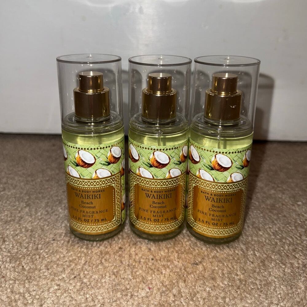 New Bath & Body Works Wakiki Beach Coconut Mini set of 3